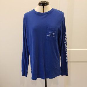 Vineyard Vines Long Sleeve T Shirt Royal Blue Size Small